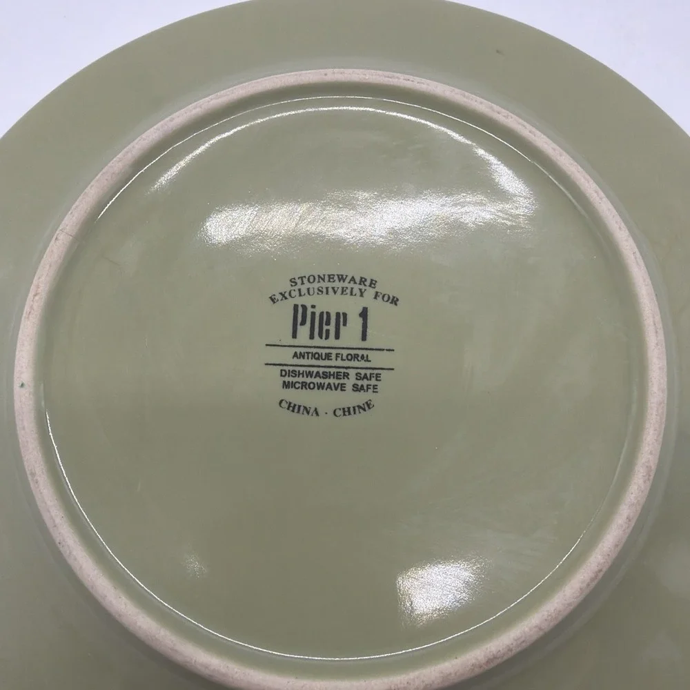 SET OF 5 PIER 1 ANTIQUE‎ FLORAL DINNER PLATES 8.5 Read